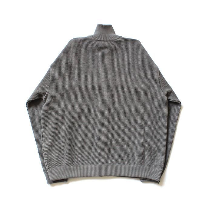 146523827 crepuscule / moss stitch blouson 1903-003 Gray 鹿の子編みニットブルゾン グレー 02