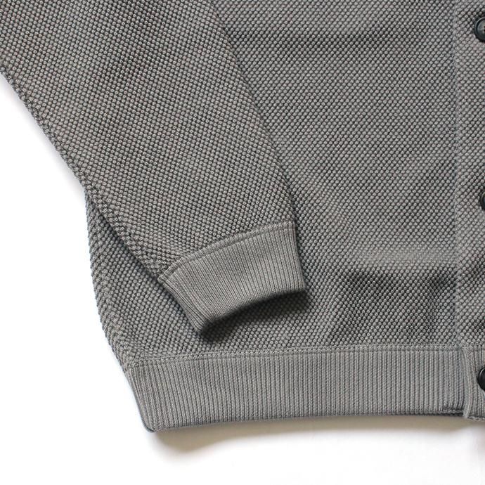 146523827 crepuscule / moss stitch blouson 1903-003 Gray 鹿の子編みニットブルゾン グレー 02