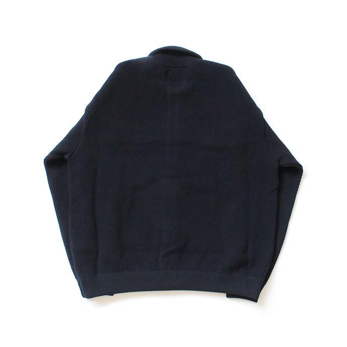 146523868 crepuscule / moss stitch blouson 1903-003 Black 鹿の子編みニットブルゾン ブラック 02