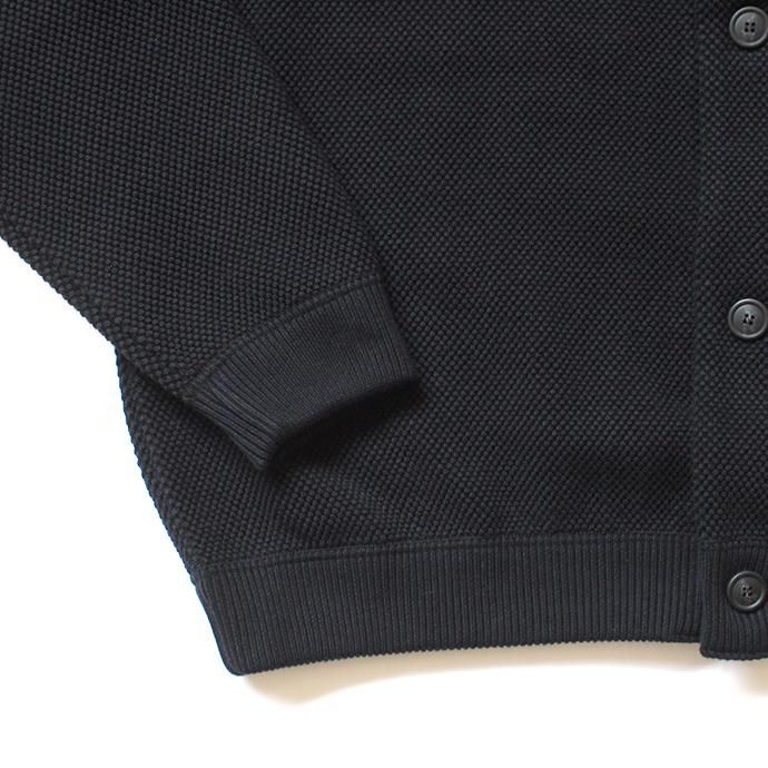 146523868 crepuscule / moss stitch blouson 1903-003 Black 鹿の子編みニットブルゾン ブラック 02
