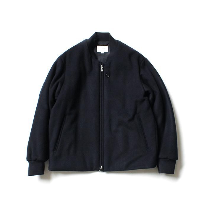146549610 STILL BY HAND / BL0294 シンサレート中綿入り ウールブルゾン - Navy 01