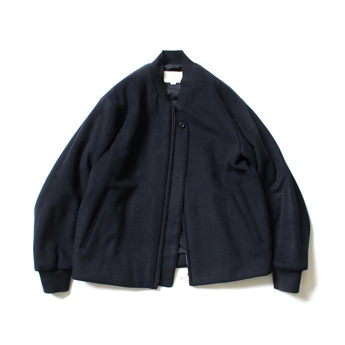 146549610 STILL BY HAND / BL0294 シンサレート中綿入り ウールブルゾン - Navy 02