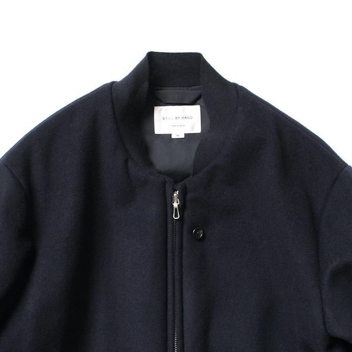 146549610 STILL BY HAND / BL0294 シンサレート中綿入り ウールブルゾン - Navy 02