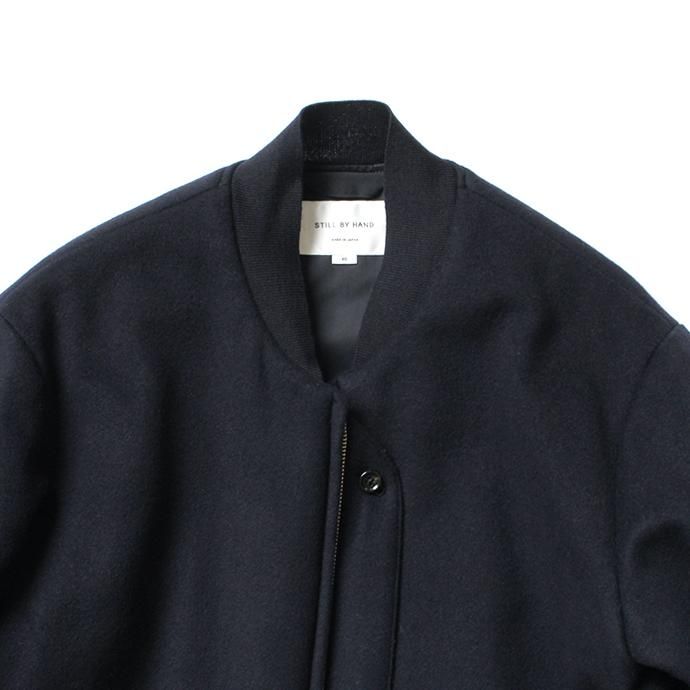 146549610 STILL BY HAND / BL0294 シンサレート中綿入り ウールブルゾン - Navy 02