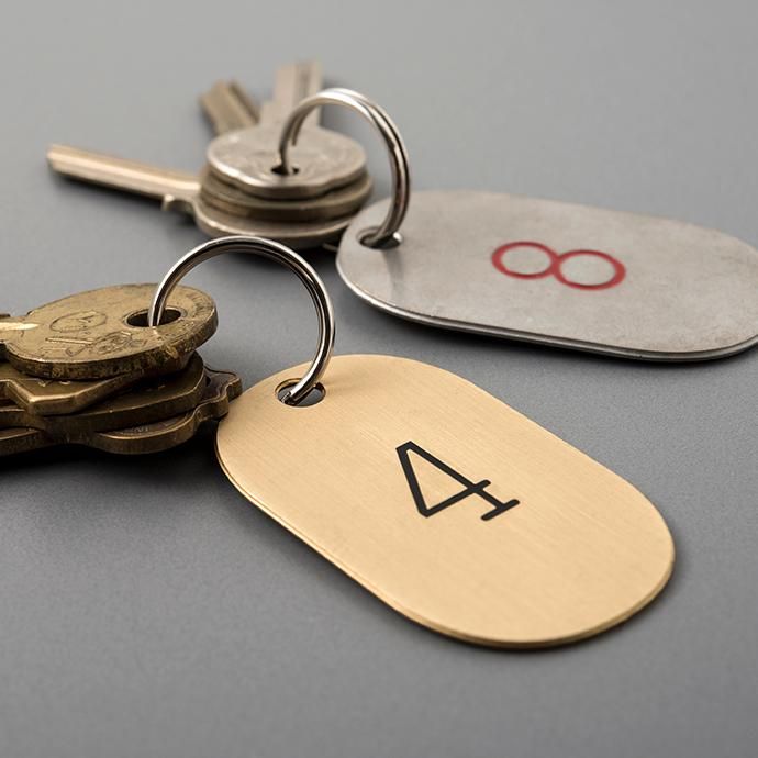 146597953 CANDY DESIGN & WORKS / Lunar Calendar Plate Key Tag CK-14 キータグ - Brass×Black 02