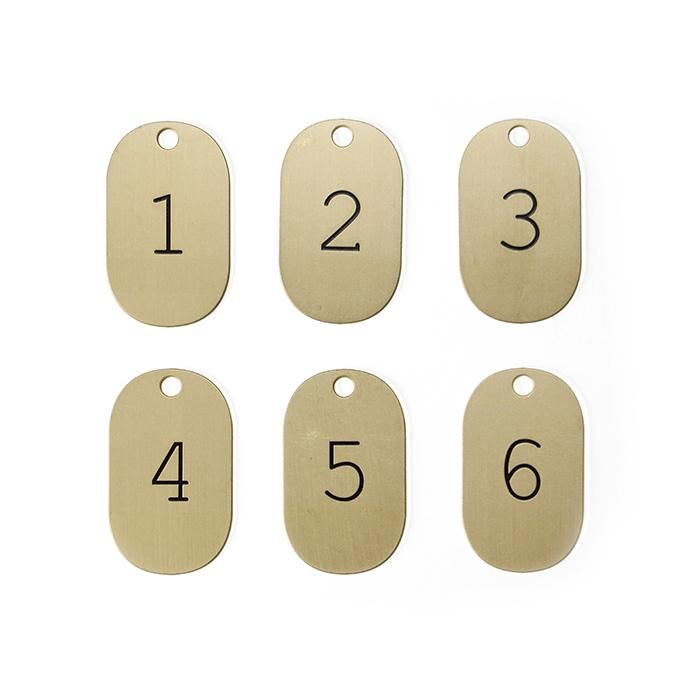 146597953 CANDY DESIGN & WORKS / Lunar Calendar Plate Key Tag CK-14 キータグ - Brass×Black 02