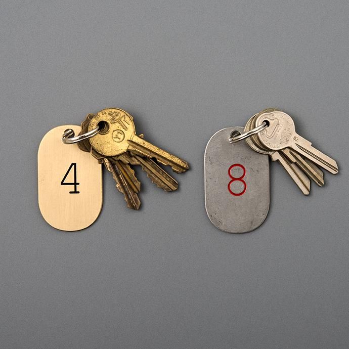 146598009 CANDY DESIGN & WORKS / Lunar Calendar Plate Key Tag CK-14 キータグ - White×Red 02