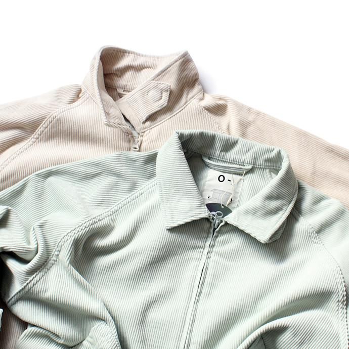 146731714 O-(オー)/ CORDS HIGH-NECK BLOUSON コーデュロイブルゾン 20W-15 - Cream 02