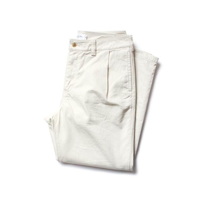 146732889 STILL BY HAND / PT0194 ワンタックコットンカルゼパンツ - Off White 02