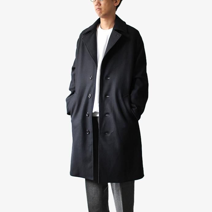 146823215 smoothday / ユニセックス スプリットラグランオーバーコート SP-C001-101 - ブラック 02