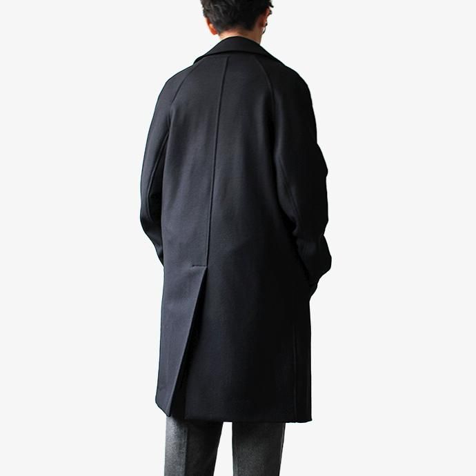 146823215 smoothday / ユニセックス スプリットラグランオーバーコート SP-C001-101 - ブラック 02