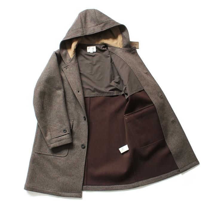 146826179 STILL BY HAND / CO0394 ボンディング素材 フーデッドコート - Beige 02