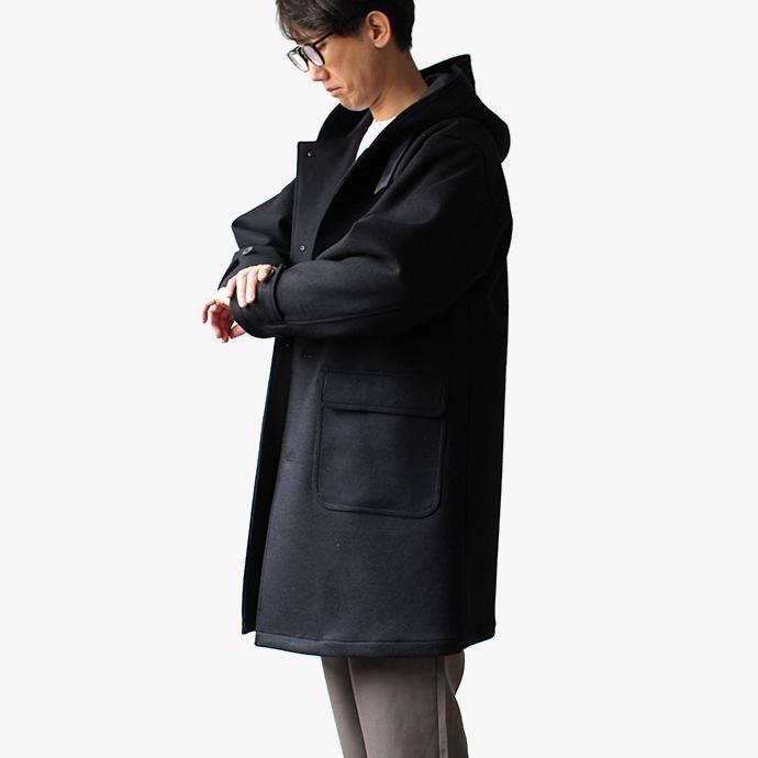 146826214 STILL BY HAND / CO0394 ボンディング素材 フーデッドコート - Black 02
