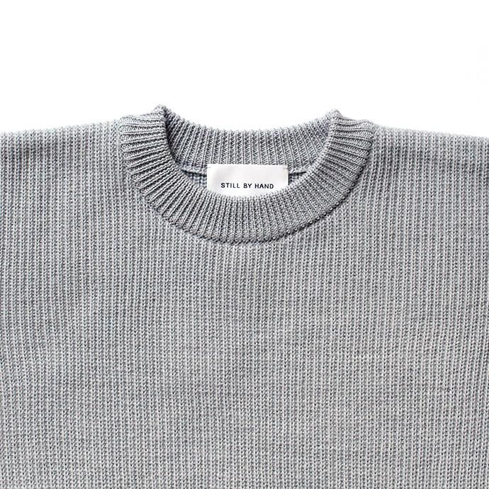 146845762 STILL BY HAND / KN0694 アルパカ混クルーネックセーター - Grey 02