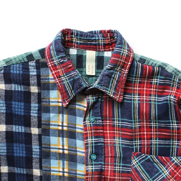 146903226 Hexico / Deformer Switching Color Ex. Printed Plaid Flannel Shirts リメイクプリントネルシャツ L - 01<img class='new_mark_img2' src='//img.shop-pro.jp/img/new/icons47.gif' style='border:none;display:inline;margin:0px;padding:0px;width:auto;' /> 02
