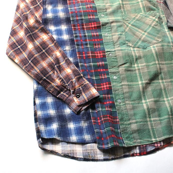 146903293 Hexico / Deformer Switching Color Ex. Printed Plaid Flannel Shirts リメイクプリントネルシャツ L - 02 02