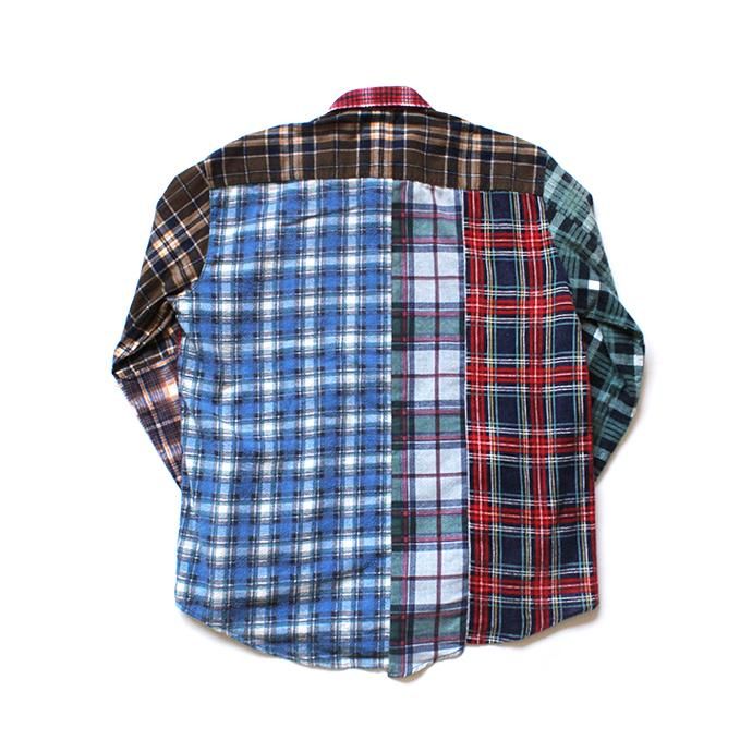 146903356 Hexico / Deformer Switching Color Ex. Printed Plaid Flannel Shirts リメイクプリントネルシャツ L - 04 02