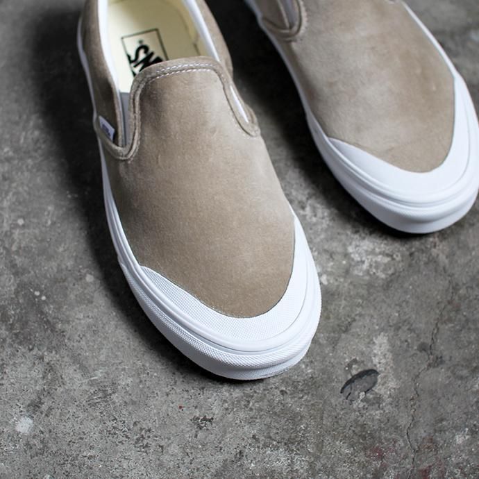 147491109 VANS / Velvet Classic Slip-On TC - Gray ヴァンズ ベルベットクラシックスリッポンTC ベージュ VN0A4P3CTCH 02