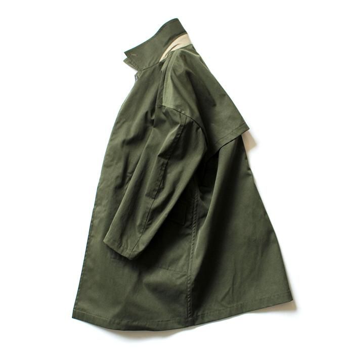 147570063 STILL BY HAND / CO0294 ナイロン素材 ステンカラーコート - Khaki 02
