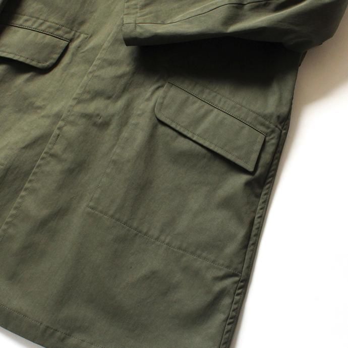 147570063 STILL BY HAND / CO0294 ナイロン素材 ステンカラーコート - Khaki 02