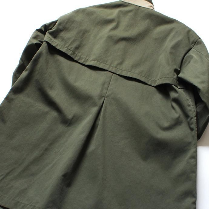 147570063 STILL BY HAND / CO0294 ナイロン素材 ステンカラーコート - Khaki 02