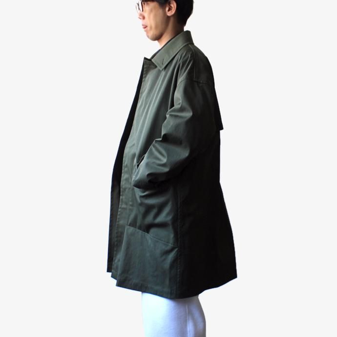 147570063 STILL BY HAND / CO0294 ナイロン素材 ステンカラーコート - Khaki 02