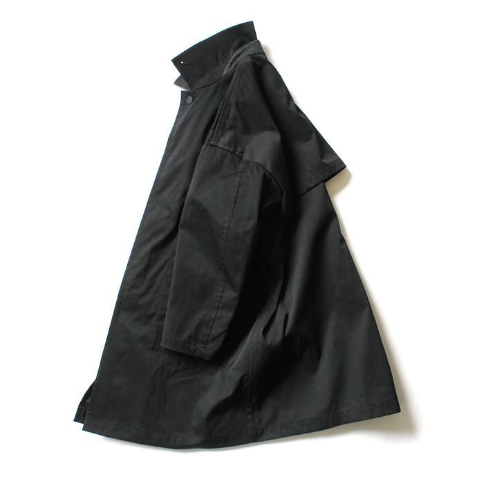 147570154 STILL BY HAND / CO0294 ナイロン素材 ステンカラーコート - Black 02