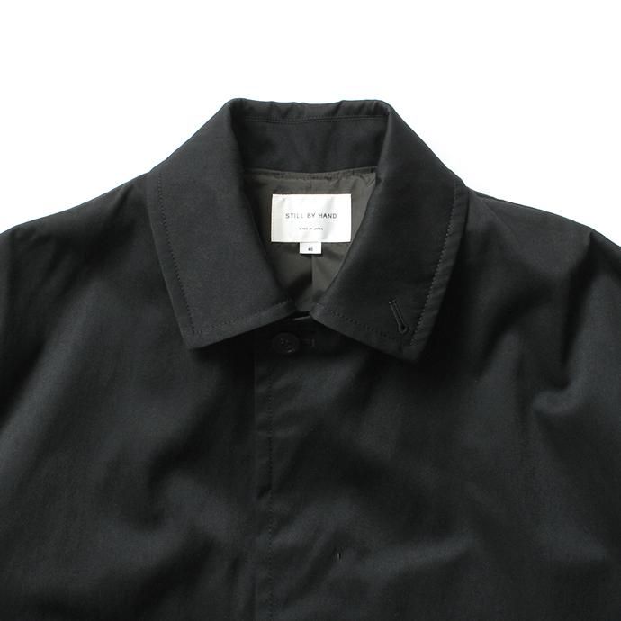 147570154 STILL BY HAND / CO0294 ナイロン素材 ステンカラーコート - Black 02