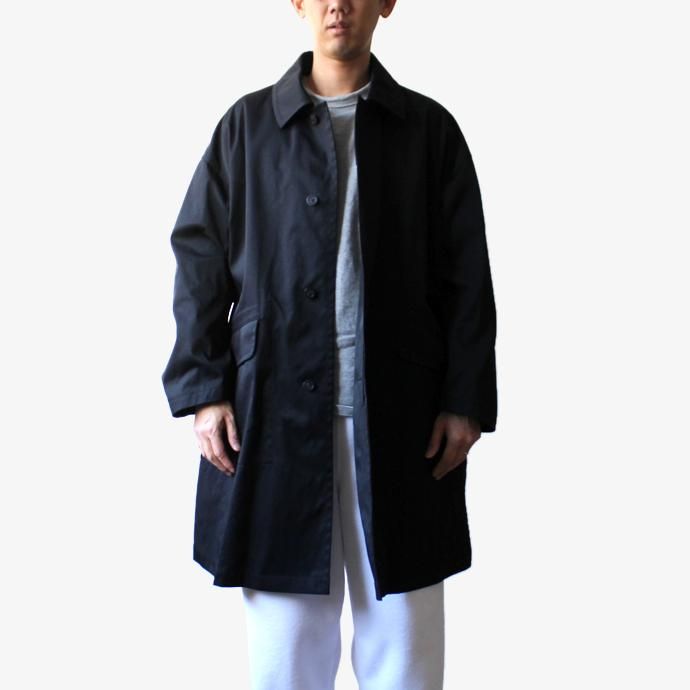 147570154 STILL BY HAND / CO0294 ナイロン素材 ステンカラーコート - Black 02