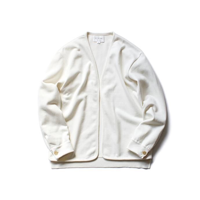 147865980 STILL BY HAND / KN0894 カシミア混ボタンレスカーディガン - Off White 01