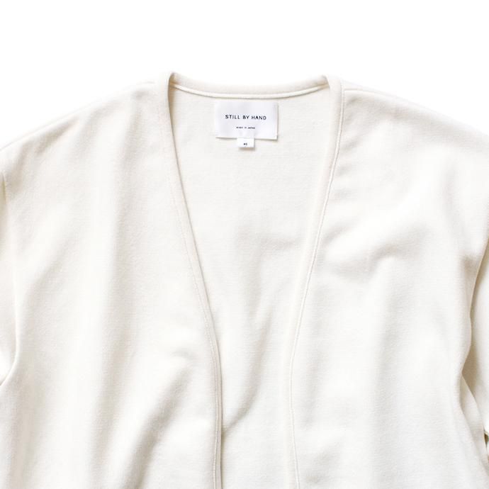 147865980 STILL BY HAND / KN0894 カシミア混ボタンレスカーディガン - Off White 02