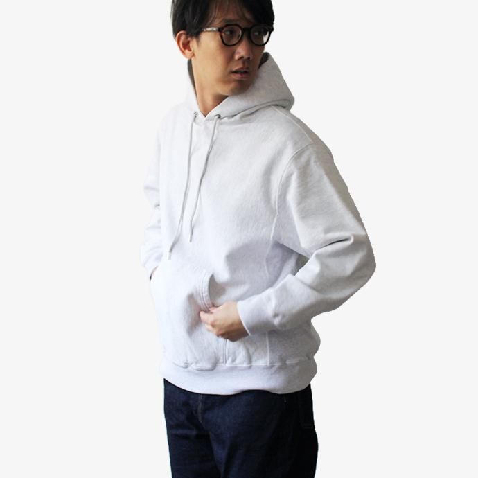 148259578 blurhms ROOTSTOCK / Soft & Hard Sweat Hoodie P/O - White Heather BHS-RKAW19010-20S 02