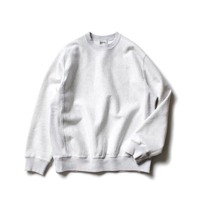 148259676 blurhms ROOTSTOCK / Soft & Hard Sweat Crew-neck P/O - White Heather BHS-RKAW19011-20S 01