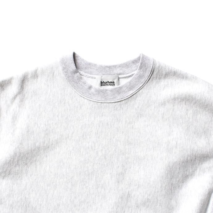 148259676 blurhms ROOTSTOCK / Soft & Hard Sweat Crew-neck P/O - White Heather BHS-RKAW19011-20S 02