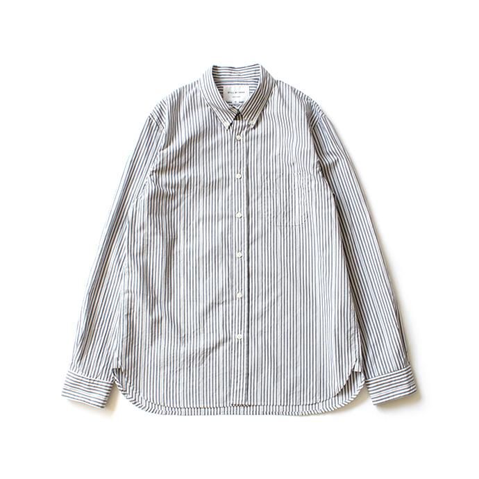 148436229 STILL BY HAND / SH0083 スタンダードBDシャツ - Grey Stripe 01