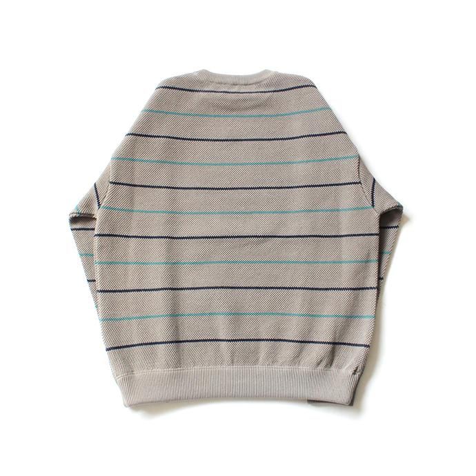 148579325 crepuscule / BD KANOKO P/O 2001-001 Gray ボーダー鹿の子編みプルオーバー グレー 02