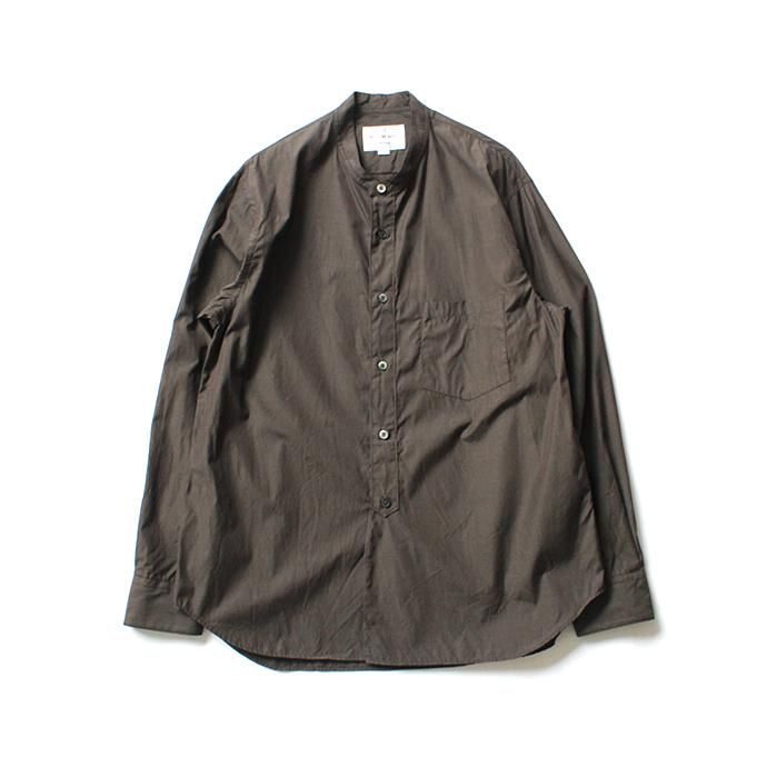148986872 STILL BY HAND / SH04201 バンドカラーシャツ - Brown 01