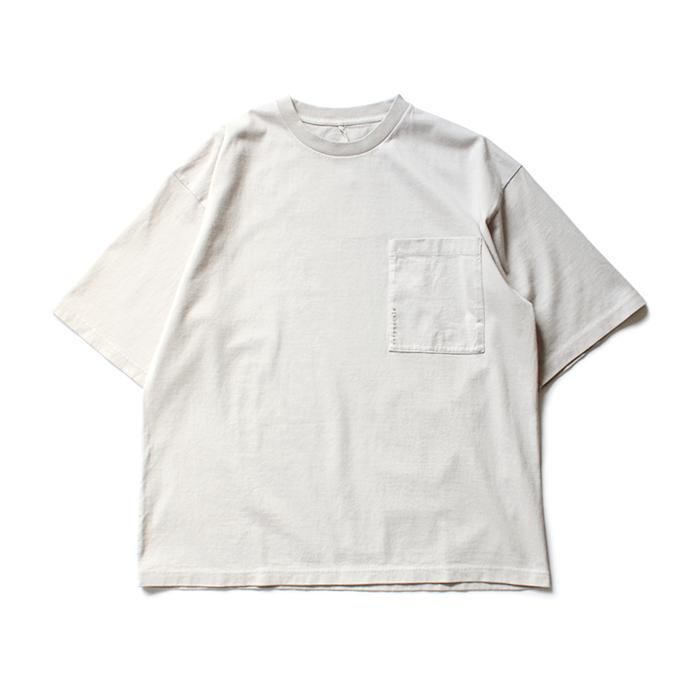 149058774 crepuscule / T-shirt 2001-005 Ivory ポケットTシャツ 01