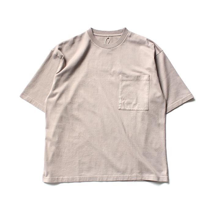 149058789 crepuscule / T-shirt 2001-005 Graybeige ポケットTシャツ 01