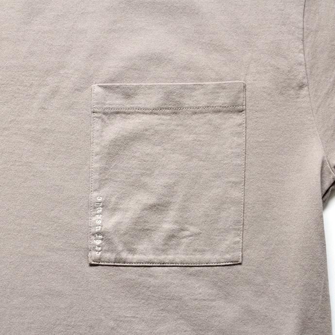 149058789 crepuscule / T-shirt 2001-005 Graybeige ポケットTシャツ 02