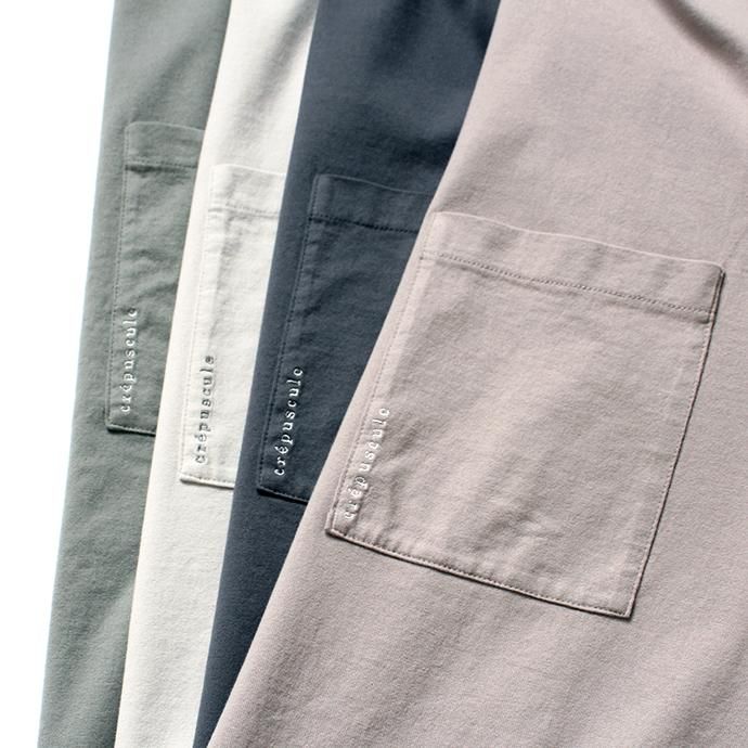 149058789 crepuscule / T-shirt 2001-005 Graybeige ポケットTシャツ 02
