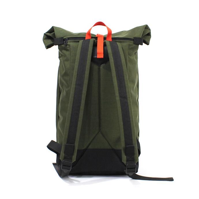 149219768 BRAASI INDUSTRY / LEVO - 25L Khaki/Orange 耐水ロールトップバックパック 02