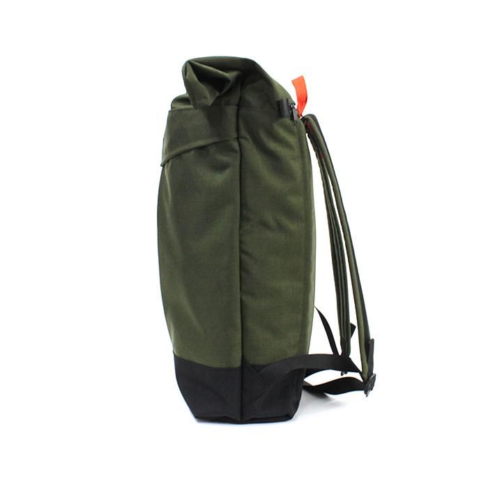 149219768 BRAASI INDUSTRY / LEVO - 25L Khaki/Orange 耐水ロールトップバックパック 02