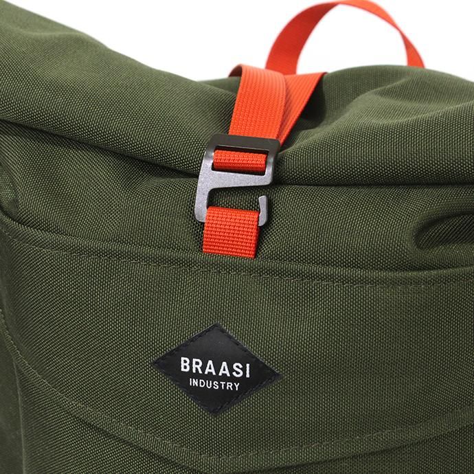 149219768 BRAASI INDUSTRY / LEVO - 25L Khaki/Orange 耐水ロールトップバックパック 02