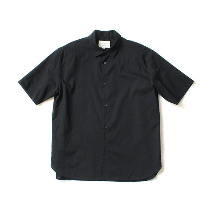 149293895 STILL BY HAND / SH08201 ローン素材 S/Sシャツ - Black 01