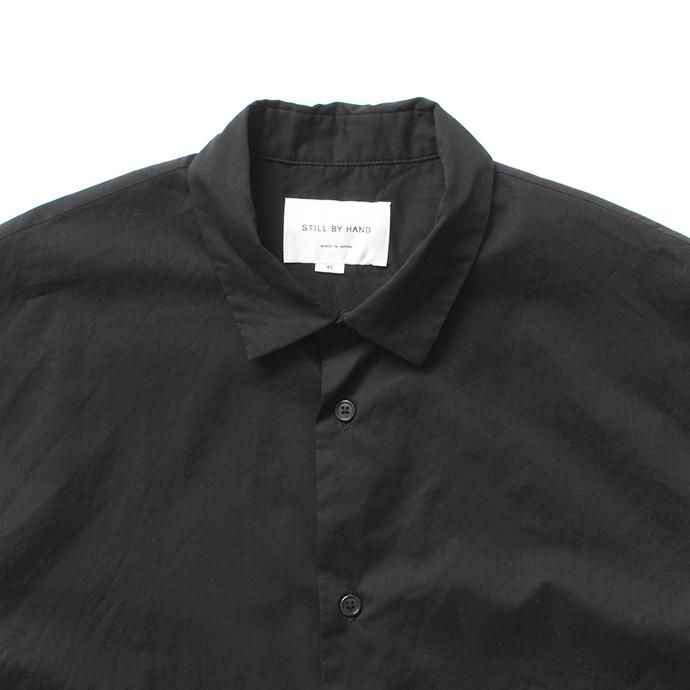149293895 STILL BY HAND / SH08201 ローン素材 S/Sシャツ - Black 02