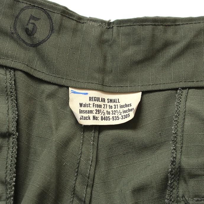 149461706 U.S.ARMY 60s デッドストック ジャングルファティーグパンツ リップストップ - REGULAR SMALL 02