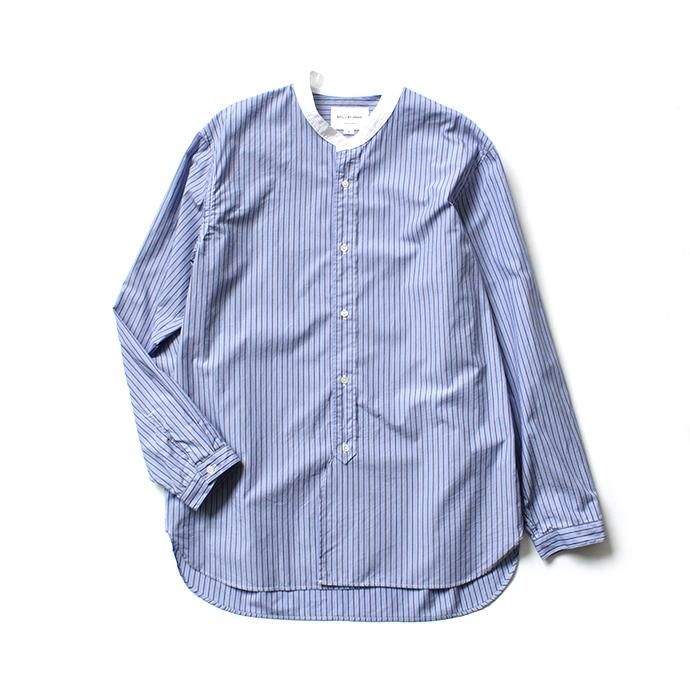 150255826 STILL BY HAND / SH04202 ストライプクレリックシャツ - Blue Stripe<img class='new_mark_img2' src='//img.shop-pro.jp/img/new/icons20.gif' style='border:none;display:inline;margin:0px;padding:0px;width:auto;' /> 01
