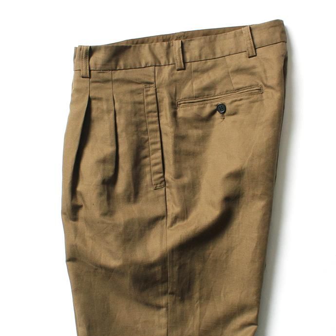 150379483 STILL BY HAND / PT03202 コットンリネン ワイドスラックス - Khaki 02
