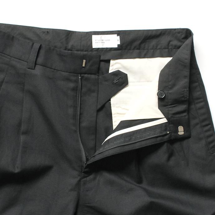 150379576 STILL BY HAND / PT03202 コットンリネン ワイドスラックス - Black 02
